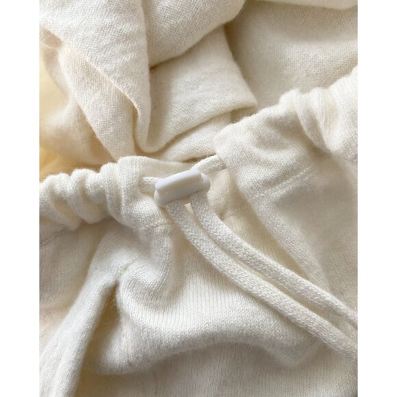 Extreme Cashmere Ivory Cotton/Cashmere Lounge Pant, One Size Only ** hemmed ** - Picture 3 of 11